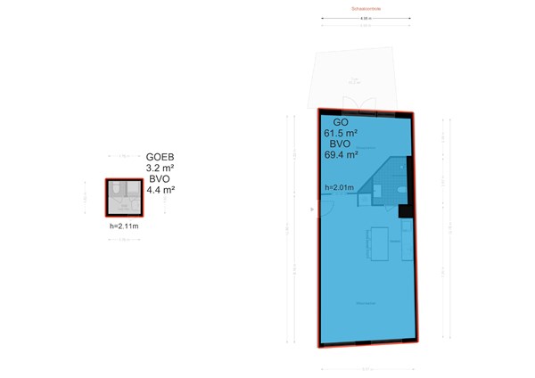 Floor plan - Amstel 190, 1017 AG Amsterdam 